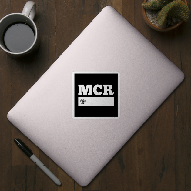 White Love MCR Manchester Worker Bee Retro by Butter Creative
